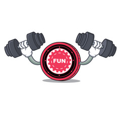 Fitness Funfair Coin Character Cartoon