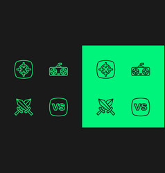 Set Line Vs Versus Battle Sword For Game Target