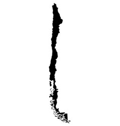 Chile Island Map Silhouette