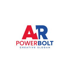 Letter A R Electric Power Bolt Logo