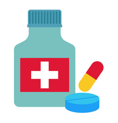 Medicine Bottle Tablets And Capsule Icon