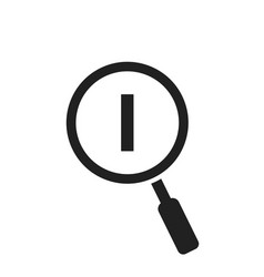 Search Logo On Letter I Template Magnifying Glass