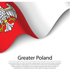 Waving Flag Of Greater Poland Voivodship