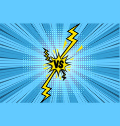 Comic Book Versus Background Cartoon Lightning