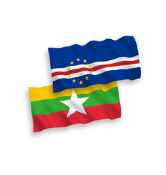 Flags Of Republic Of Cabo Verde And Myanmar