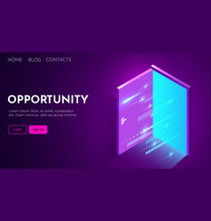 New Opportunities Isometric Landing Page Banner