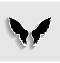 Wings Sign Sticker Style Icon