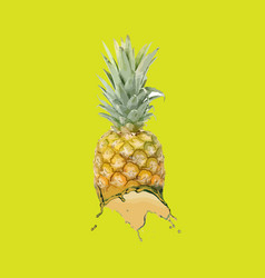 Close Up Of Ripe Pineapple On White Background