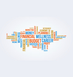 Financial Wellness World Cloud Background