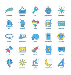 25 Business Concept Mix Flat Color Icon Set