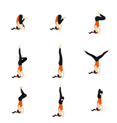 Bakasana To Sirsasana Yoga Poses Set