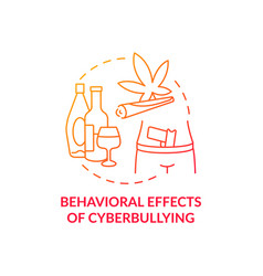 Behavioral Cyberbullying Effects Concept Icon