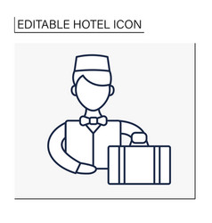 Bellboy Line Icon