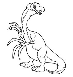 Cartoon Dinosaur Therizinosaurus