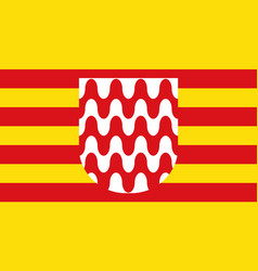 Flag Of Girona Is A City Of Spain