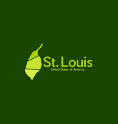 St Louis City Map Geometric Modern Simple Logo