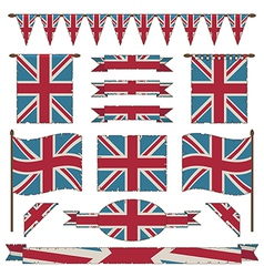 Union Jack Flags And Ribbons