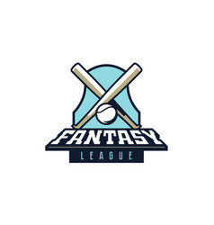 Baseball Fantasy League Logo Emblem Colorful