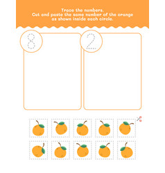 Eight And Two Count Tracing Number Worksheet