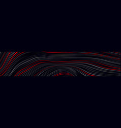 Black Red Curved Smooth Wavy Lines Abstract