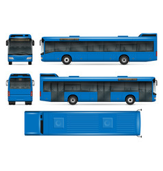 Blue Bus Mockup