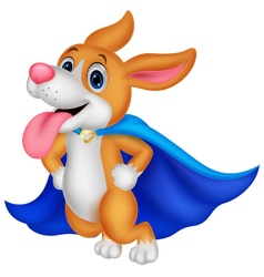 Cartoon Super Hero Dog Flying