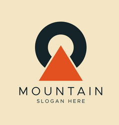 Mountain Circle Logo Template Design