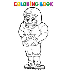 Coloring Book American Football Player