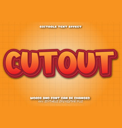 Cutout Editable Text Effect Cartoon Style