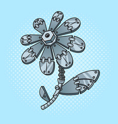 Iron Metal Flower Pinup Pop Art