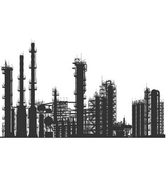 Oil Refinery Outline Drawing