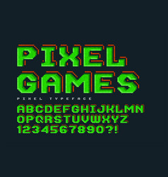 Pixel Font Design Stylized Like In 8-bit Games