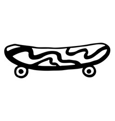 Skateboard Line Icon Urban Teen Sport Symbol