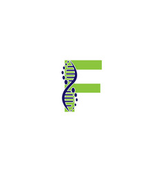 Abstract Letter F Dna Biology Logo Concept