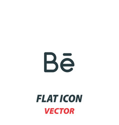 Behance Icon In A Flat Style Pictograph On White