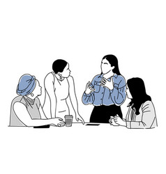 Diverse Female Business Team Meeting Art