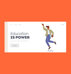 Education Is Power Landing Page Template Adult