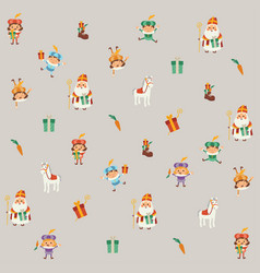 Sinterklaas Saint Nicholas Cute Pattern