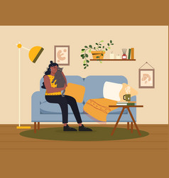 Woman In Cozy Home Concept