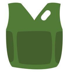 Military Green Vest On A White Background