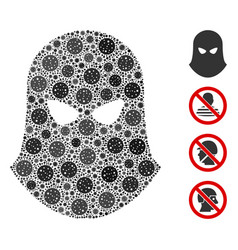 Terrorist Balaklava Collage Covid19 Virus Icons