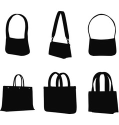 Bag Silhouette Icons Women Svg