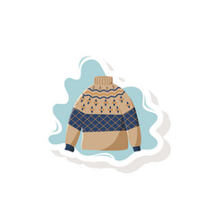 Brown Sweater Sticker