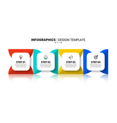 Infographic Template 4 Abstract Squares