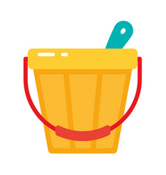 Yellow Sandbox Bucket And Shovel For Summer Fun