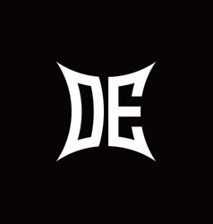 De monogram logo with square rotate style outline Vector Image