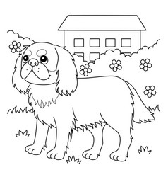 King Charles Spaniel Dog Coloring Page For Kids