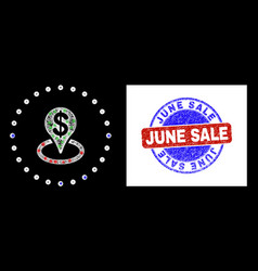 Bicolor Scratched June Sale Badge And Magic