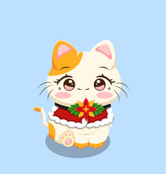 Cute Happy Christmas Cat