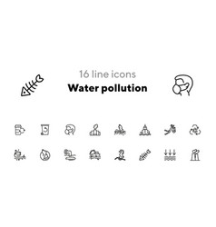 Water Pollution Icon Set